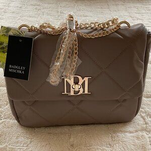 Badgley Mischka Taupe Crossbody NWT